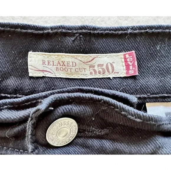 Levi 550 Relaxed Fit Boot Cut Women's Size 6S Black Jeans - Picture 6 of 10